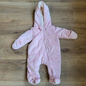 Just One You By Carters Infant Baby Girls Bunting Hooded Fleece Size 0-3M